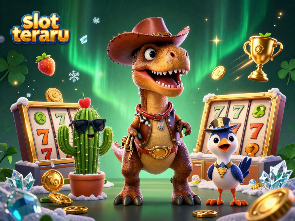 Spin for winnings in slot terbaru with our lively illustration featuring dynamic gambling characters and elements.