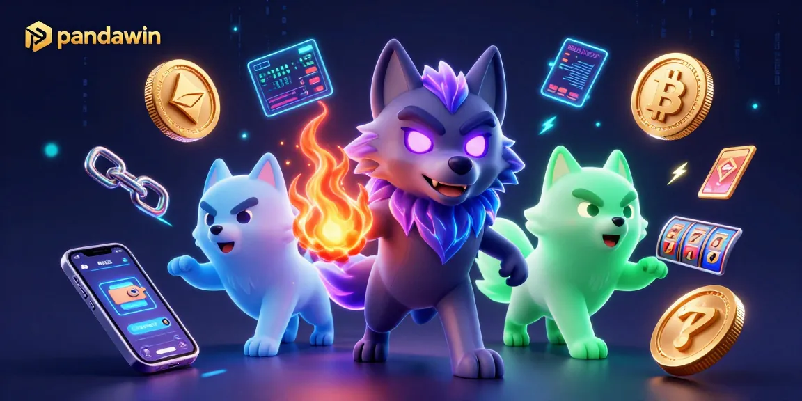 Pandawin offers thrilling slot machine action with shadow wolves and cryptocurrency elements.