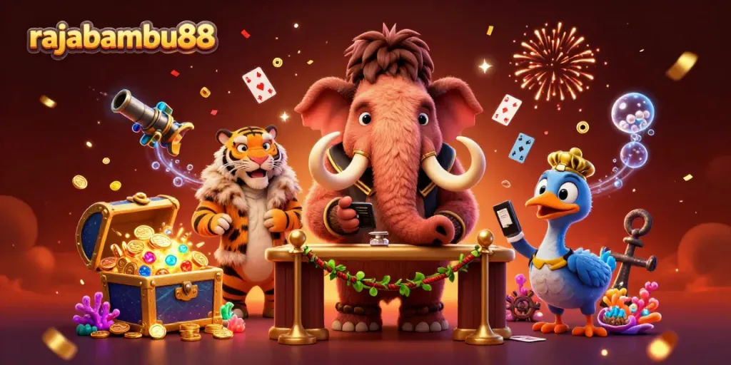 Genggam keberuntungan bersama rajabambu88, bouncer mamut dengan tamu VIP di kasino.