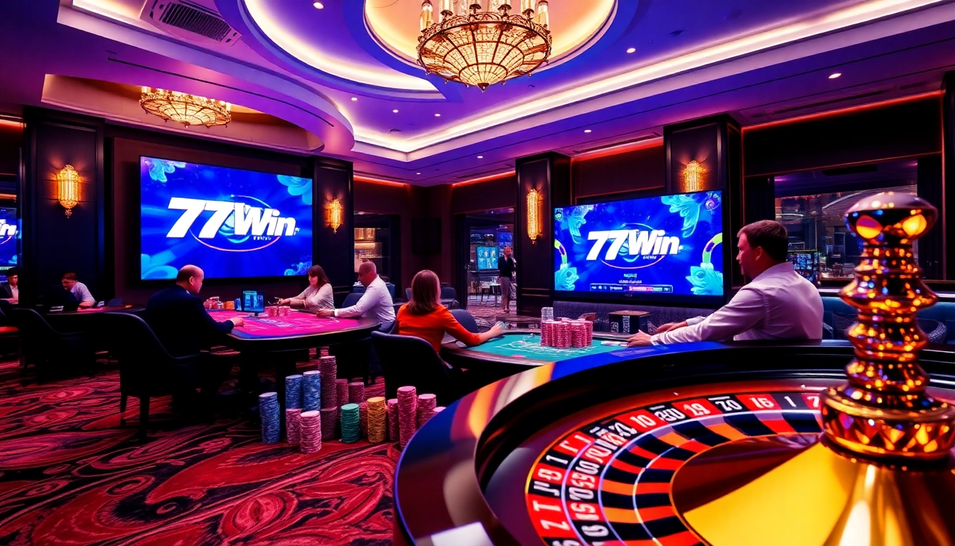 Experience the thrill of winning at 78Win with vibrant casino scenes and exciting gameplay.