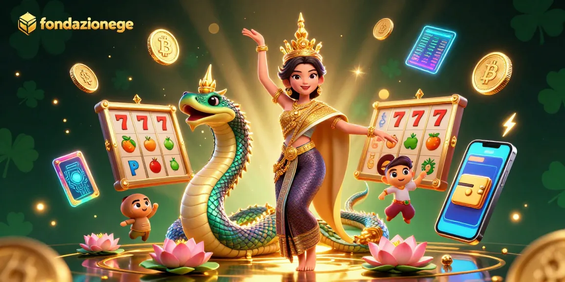 Play slots at fondazionege with vibrant colors and exciting characters in a dynamic casino scene.