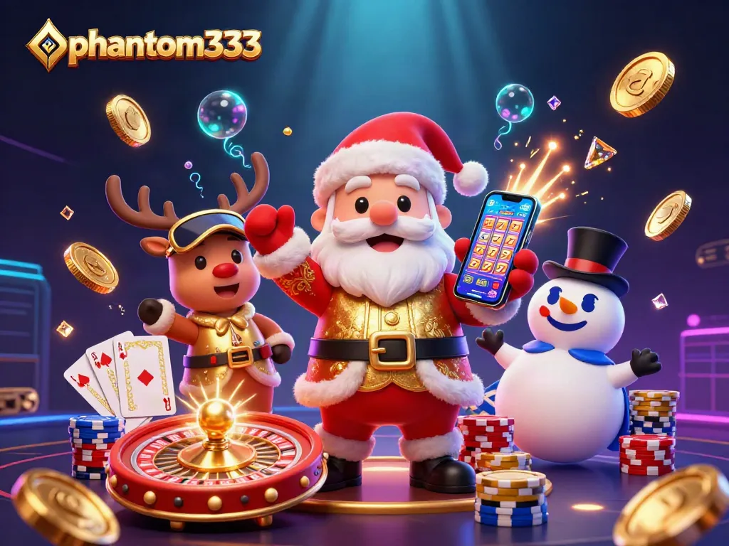 Experience thrilling slots with phantom333 as Santa and friends celebrate jackpots!
